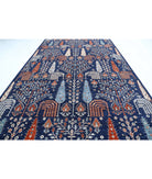 Artemix 9'1'' X 15'8'' Hand-Knotted Wool Rug 9'1'' x 15'8'' (273 X 470) / Blue / Rust