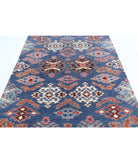 Artemix 5'9'' X 8'11'' Hand-Knotted Wool Rug 5'9'' x 8'11'' (173 X 268) / Blue / Pink