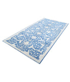 Artemix 4'11'' X 9'4'' Hand-Knotted Wool Rug 4'11'' x 9'4'' (148 X 280) / Blue / Ivory