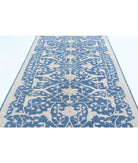 Artemix 4'11'' X 9'4'' Hand-Knotted Wool Rug 4'11'' x 9'4'' (148 X 280) / Blue / Ivory