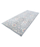 Artemix 5'0'' X 11'8'' Hand-Knotted Wool Rug 5'0'' x 11'8'' (150 X 350) / Grey / Ivory