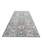 Artemix 5'0'' X 11'8'' Hand-Knotted Wool Rug 5'0'' x 11'8'' (150 X 350) / Grey / Ivory