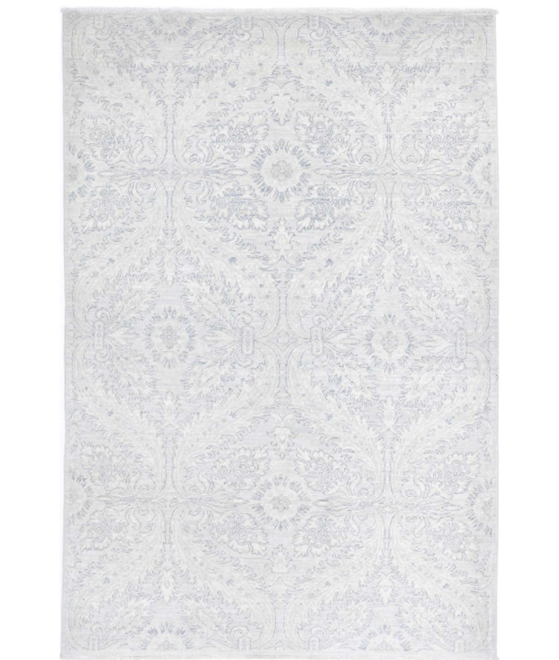 Artemix 4'0'' X 6'2'' Hand-Knotted Wool Rug 4'0'' x 6'2'' (120 X 185) / Ivory / Grey