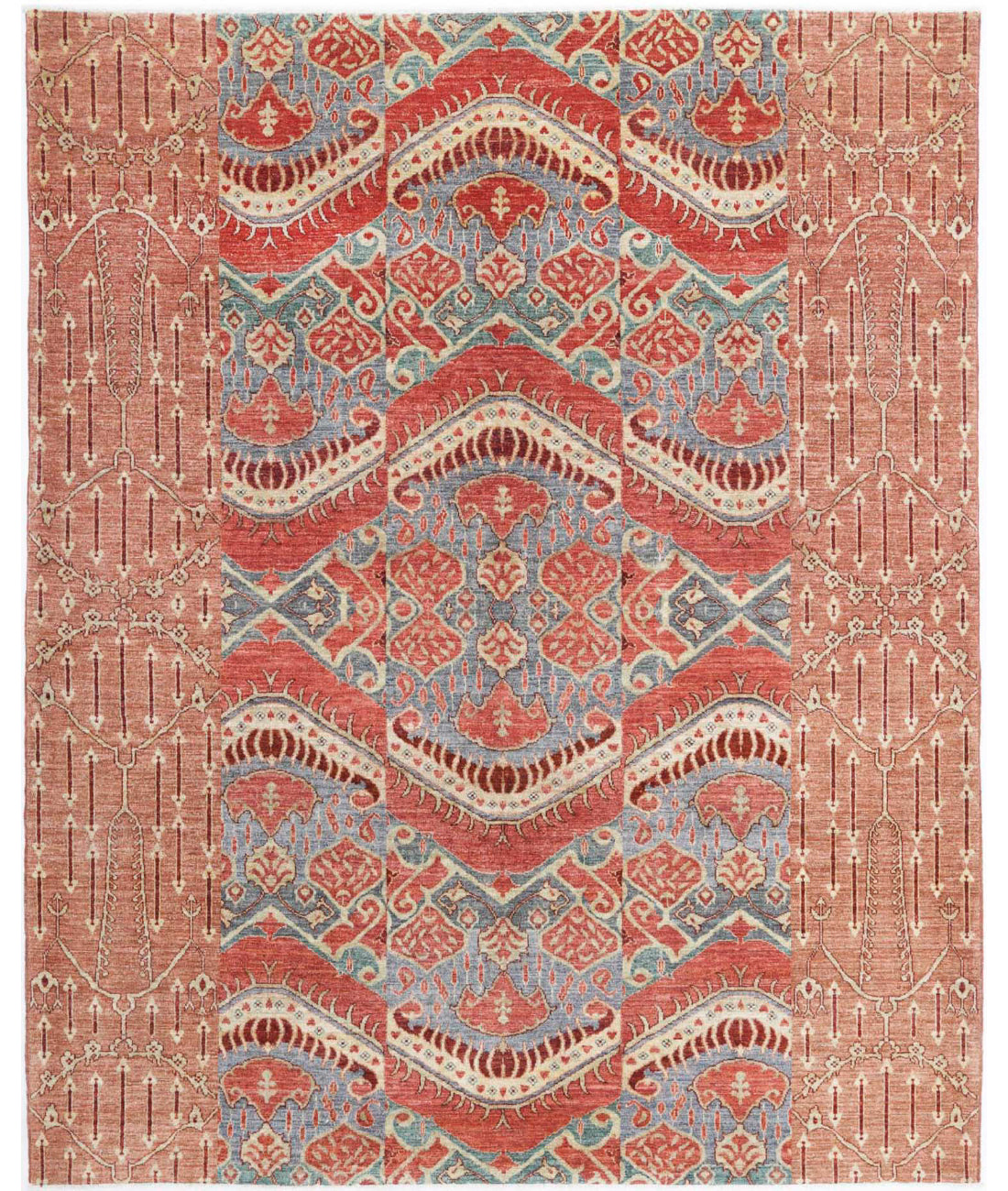 Artemix 6'9'' X 8'4'' Hand-Knotted Wool Rug 6'9'' x 8'4'' (203 X 250) / Multi / Rust