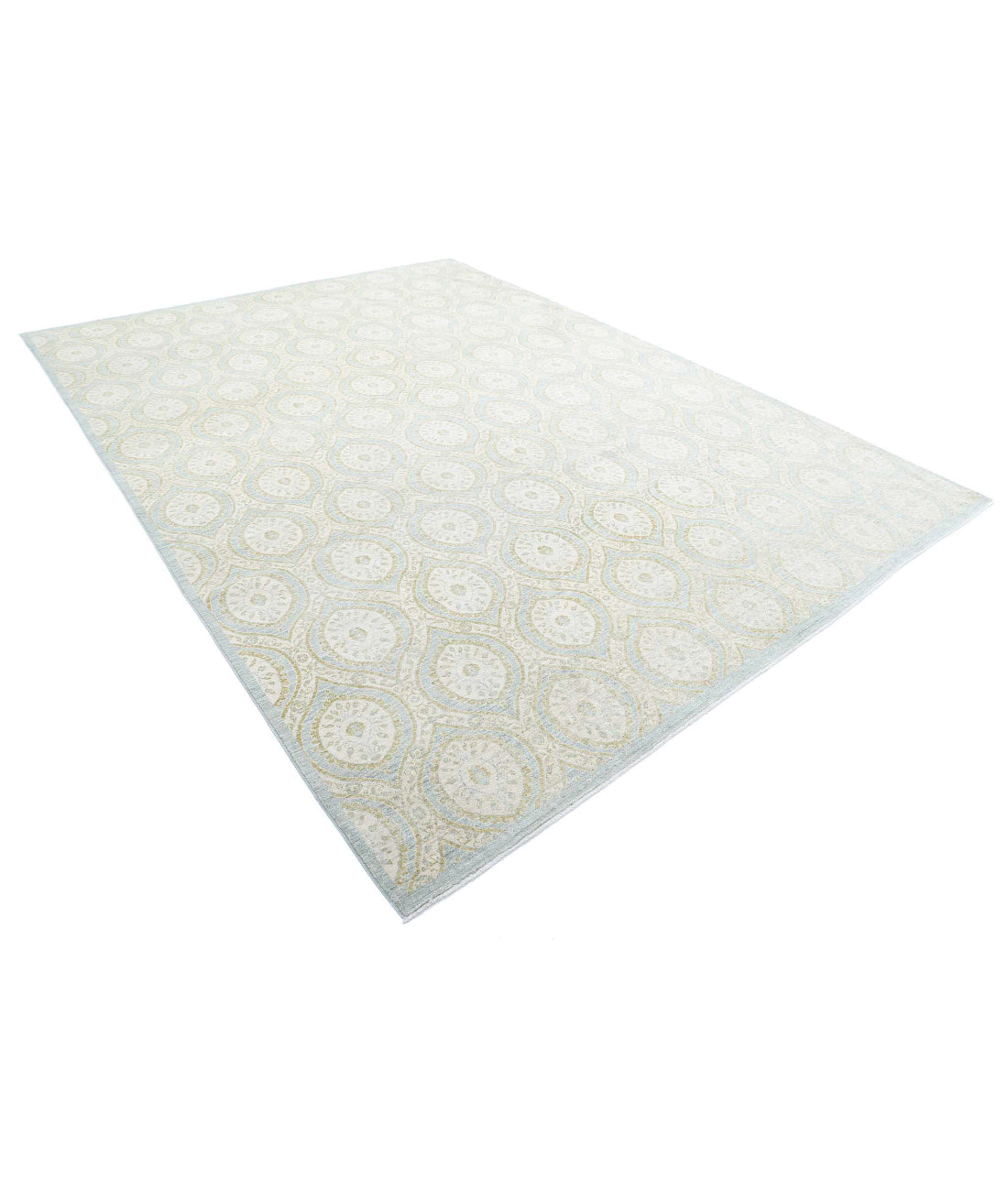 Artemix 8'11'' X 11'10'' Hand-Knotted Wool Rug 8'11'' x 11'10'' (268 X 355) / Blue / Ivory