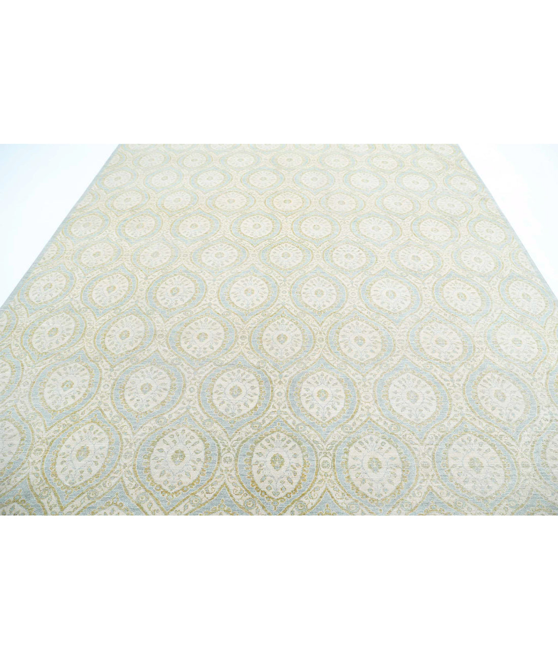 Artemix 8'11'' X 11'10'' Hand-Knotted Wool Rug 8'11'' x 11'10'' (268 X 355) / Blue / Ivory