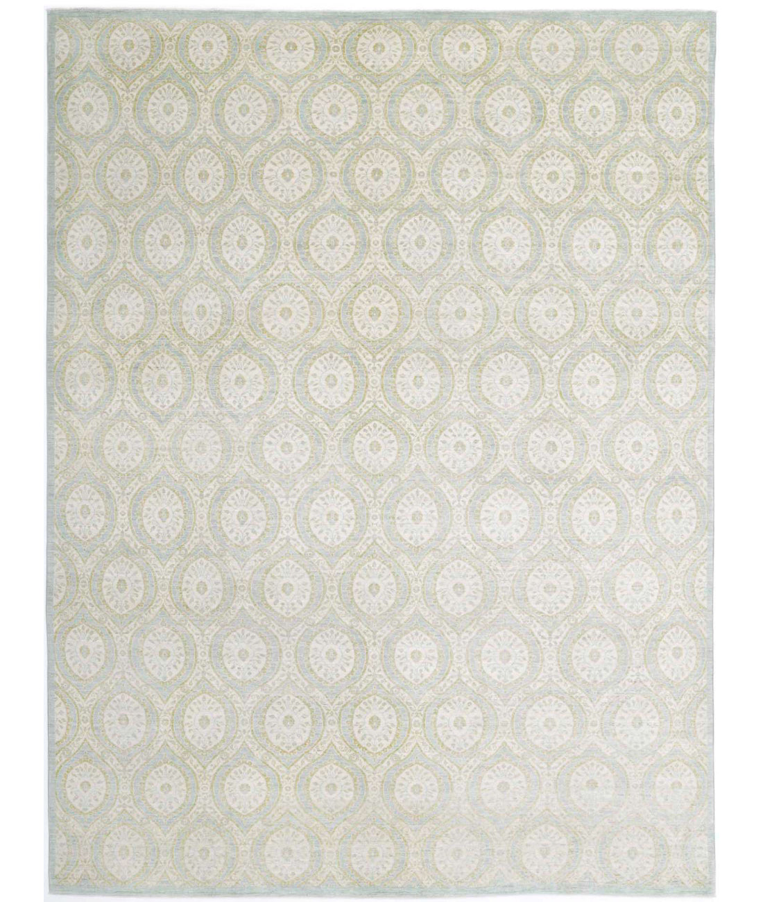 Artemix 8'11'' X 11'10'' Hand-Knotted Wool Rug 8'11'' x 11'10'' (268 X 355) / Blue / Ivory