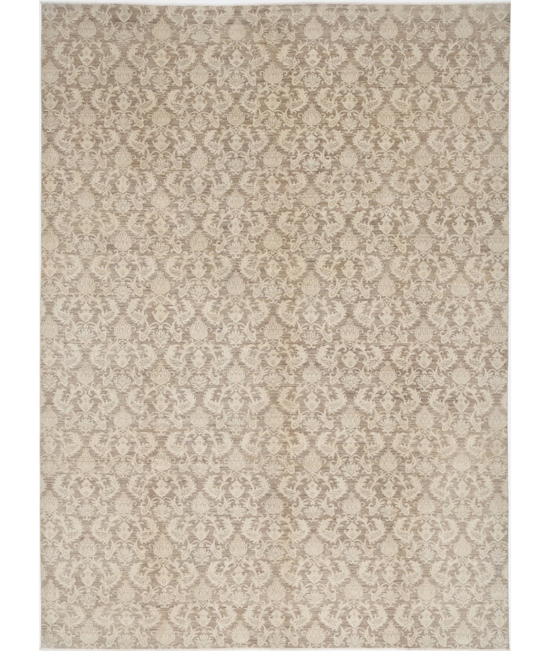 Artemix 10'7'' X 14'8'' Hand-Knotted Wool Rug 10'7'' x 14'8'' (318 X 440) / Brown / Ivory