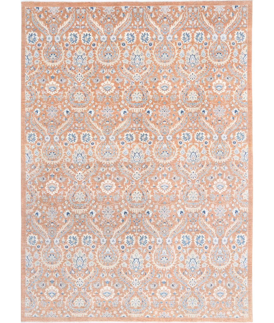 Artemix 9'10'' X 13'6'' Hand-Knotted Wool Rug 9'10'' x 13'6'' (295 X 405) / Brown / Blue