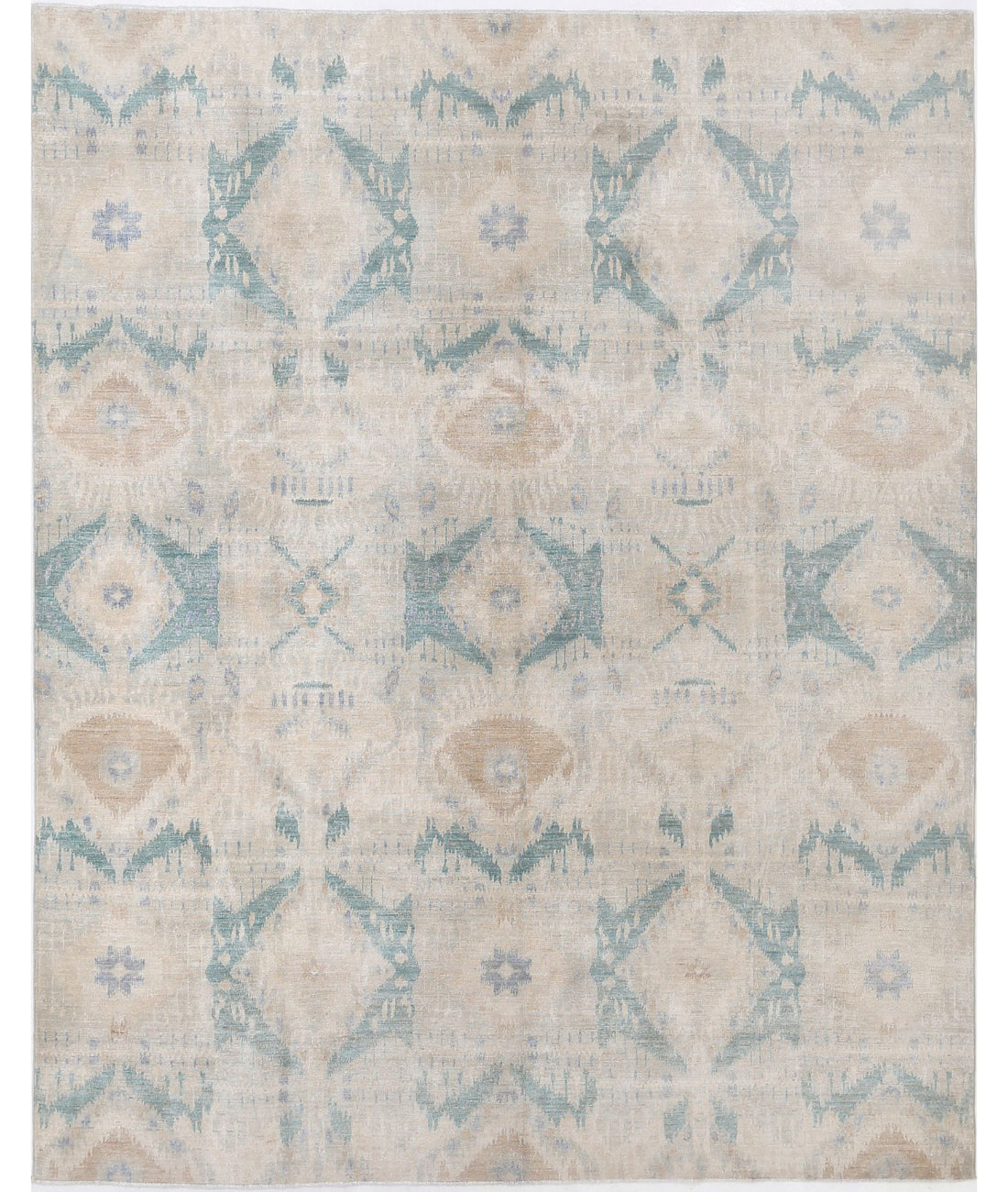 Artemix 7'10'' X 9'10'' Hand-Knotted Wool Rug 7'10'' x 9'10'' (235 X 295) / Ivory / Green