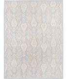 Artemix 8'8'' X 11'6'' Hand-Knotted Wool Rug 8'8'' x 11'6'' (260 X 345) / Blue / Ivory