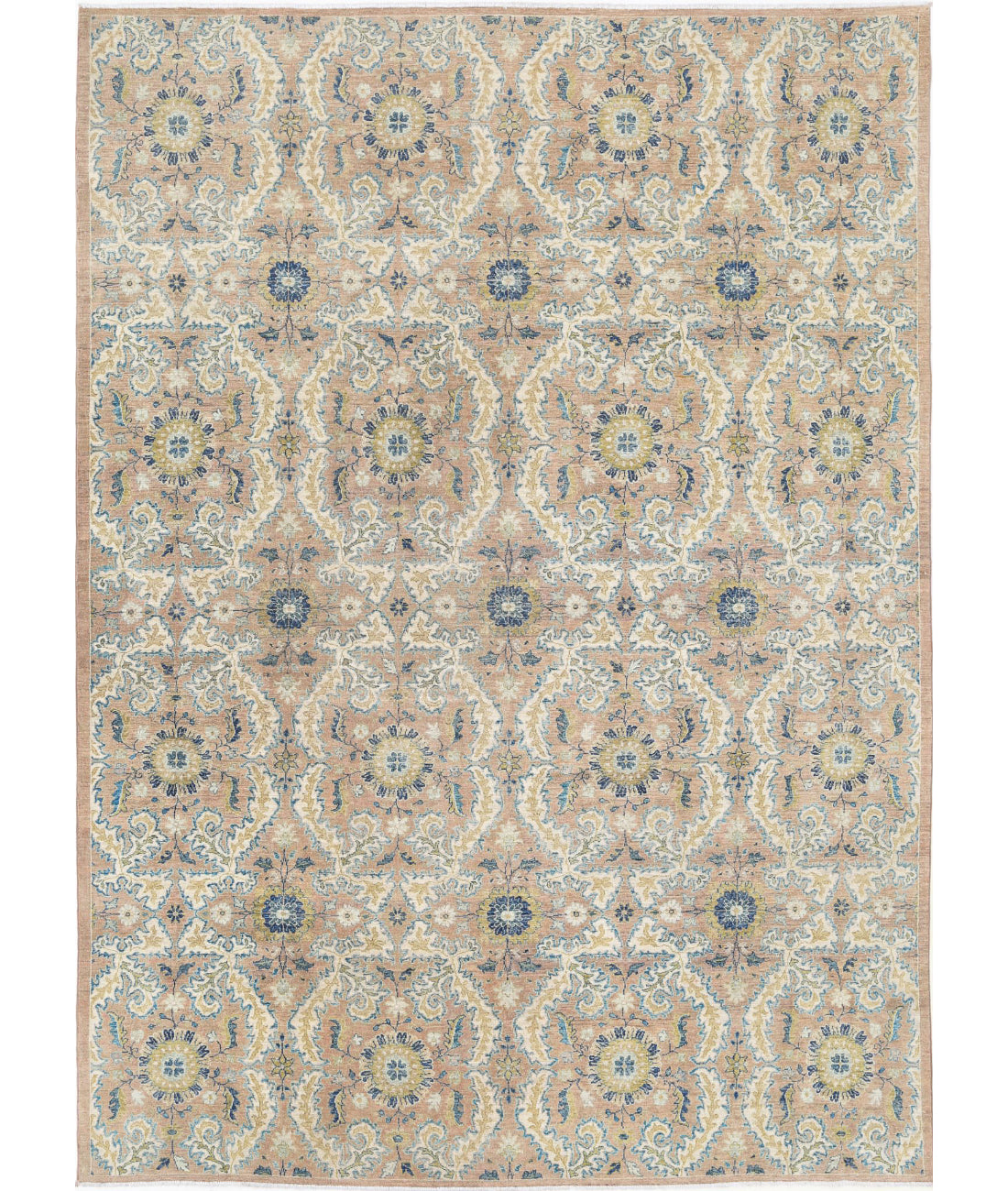 Artemix 8'10'' X 12'2'' Hand-Knotted Wool Rug 8'10'' x 12'2'' (265 X 365) / Tan / Ivory