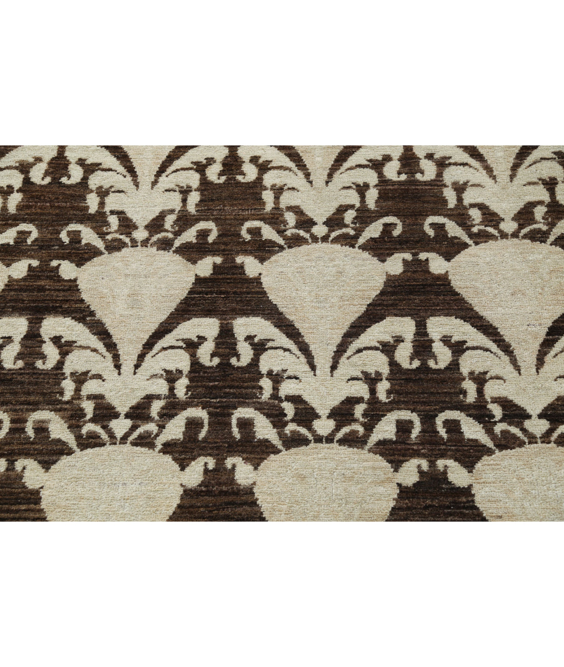 Artemix 8'8'' X 12'2'' Hand-Knotted Wool Rug 8'8'' x 12'2'' (260 X 365) / Brown / Ivory