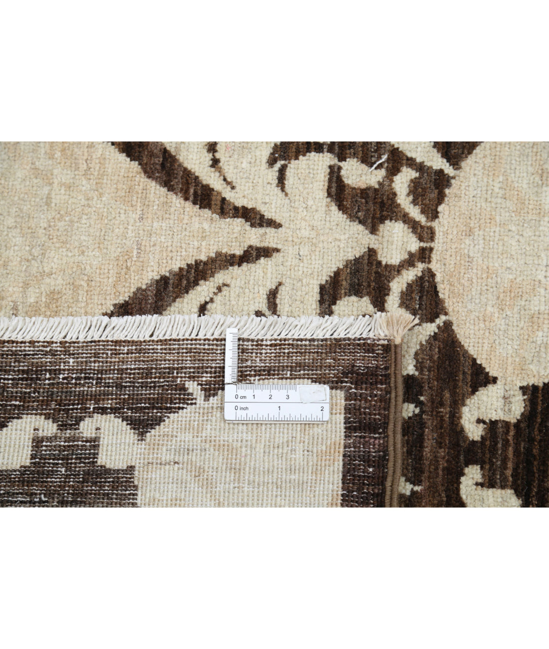 Artemix 8'8'' X 12'2'' Hand-Knotted Wool Rug 8'8'' x 12'2'' (260 X 365) / Brown / Ivory