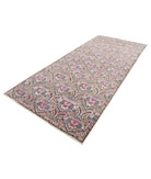 Artemix 5'2'' X 11'4'' Hand-Knotted Wool Rug 5'2'' x 11'4'' (155 X 340) / Brown / Pink