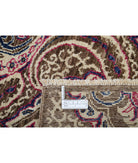 Artemix 5'2'' X 11'4'' Hand-Knotted Wool Rug 5'2'' x 11'4'' (155 X 340) / Brown / Pink