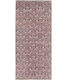 Artemix 5'2'' X 11'4'' Hand-Knotted Wool Rug 5'2'' x 11'4'' (155 X 340) / Brown / Pink