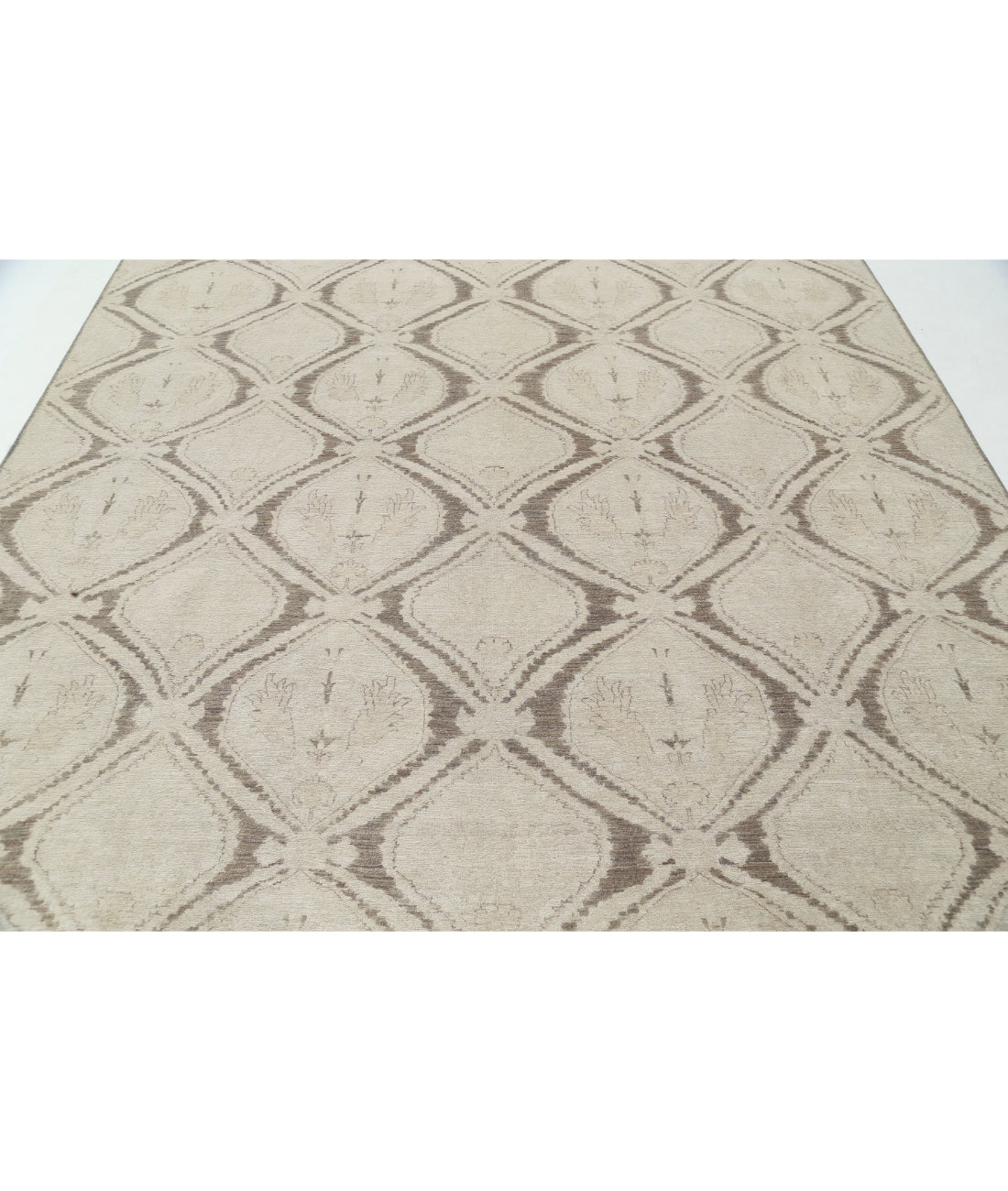 Artemix 8'7'' X 10'10'' Hand-Knotted Wool Rug 8'7'' x 10'10'' (258 X 325) / Brown / Ivory