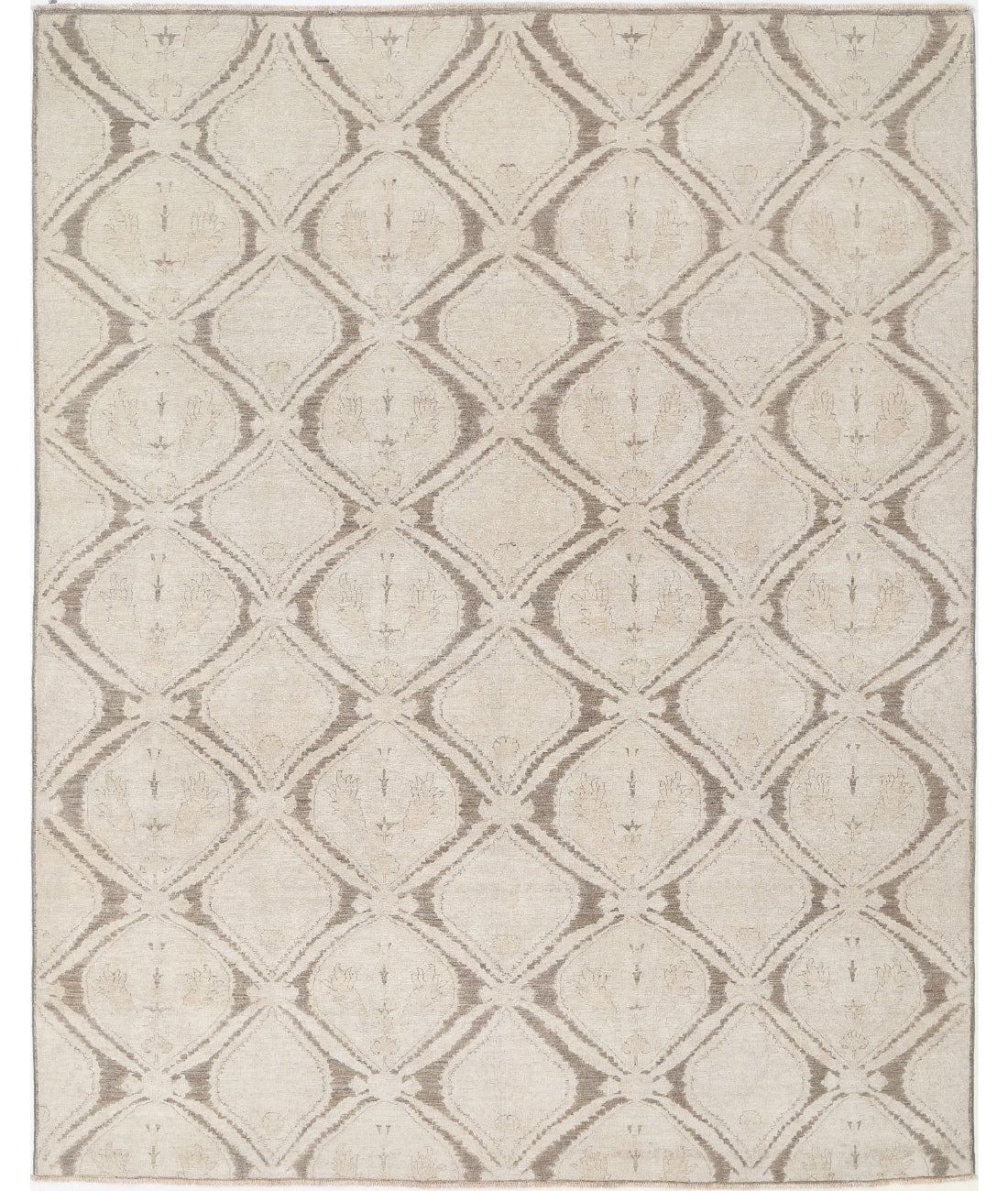 Artemix 8'7'' X 10'10'' Hand-Knotted Wool Rug 8'7'' x 10'10'' (258 X 325) / Brown / Ivory