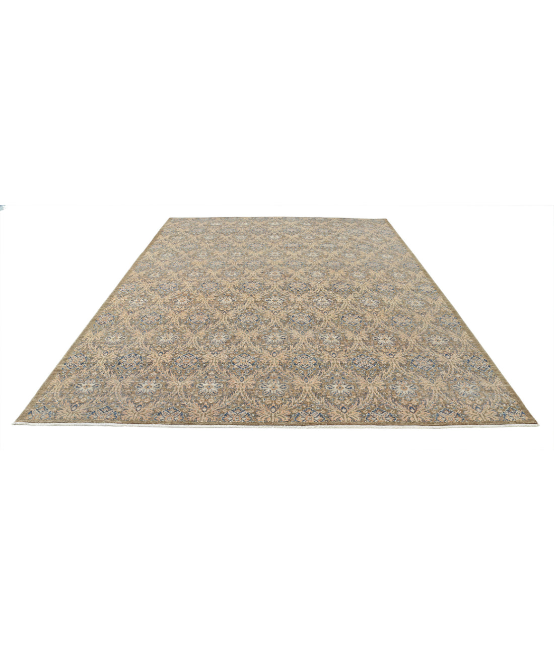 Artemix 8'11'' X 11'8'' Hand-Knotted Wool Rug 8'11'' x 11'8'' (268 X 350) / Brown / Blue