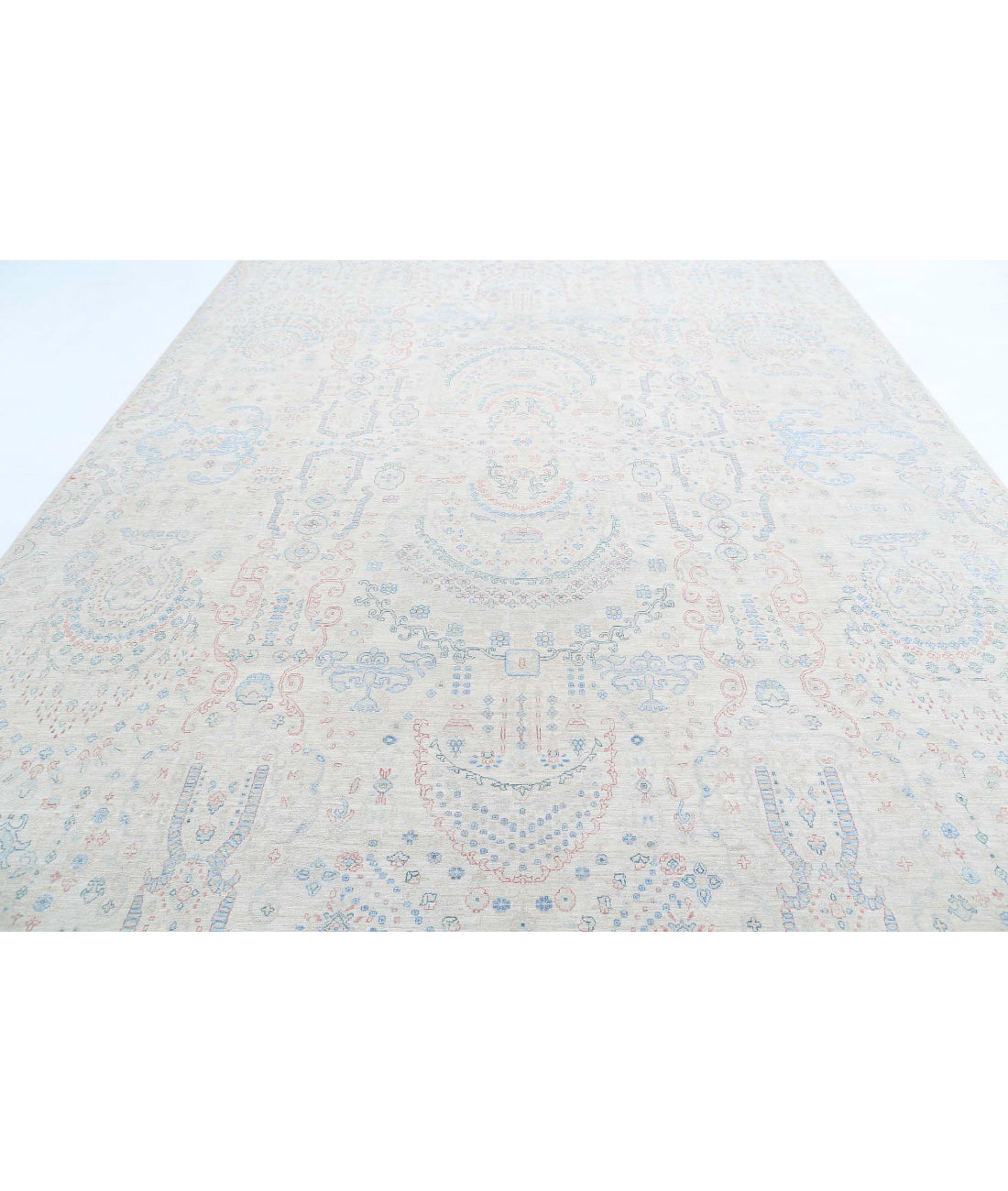 Artemix 9'10'' X 13'8'' Hand-Knotted Wool Rug 9'10'' x 13'8'' (295 X 410) / Ivory / Red