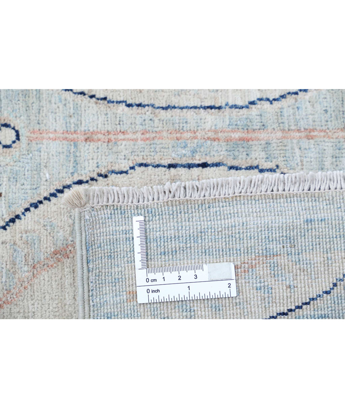 Artemix 9'9'' X 13'11'' Hand-Knotted Wool Rug 9'9'' x 13'11'' (293 X 418) / Blue / Ivory