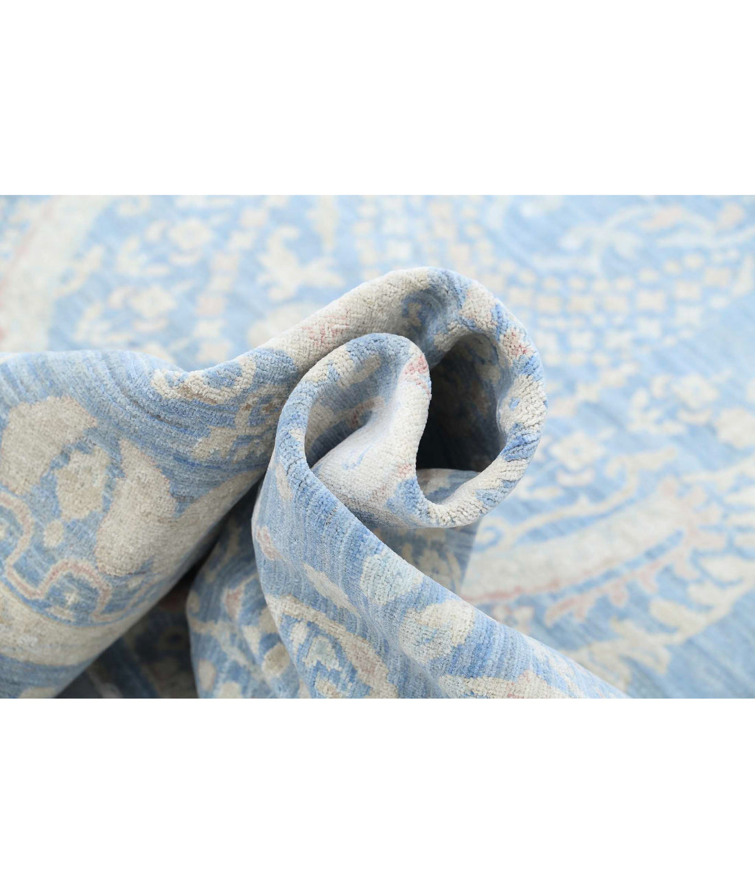 Ariana 10'0'' X 13'2'' Hand-Knotted Wool Rug 10'0'' x 13'2'' (300 X 395) / Teal / Teal