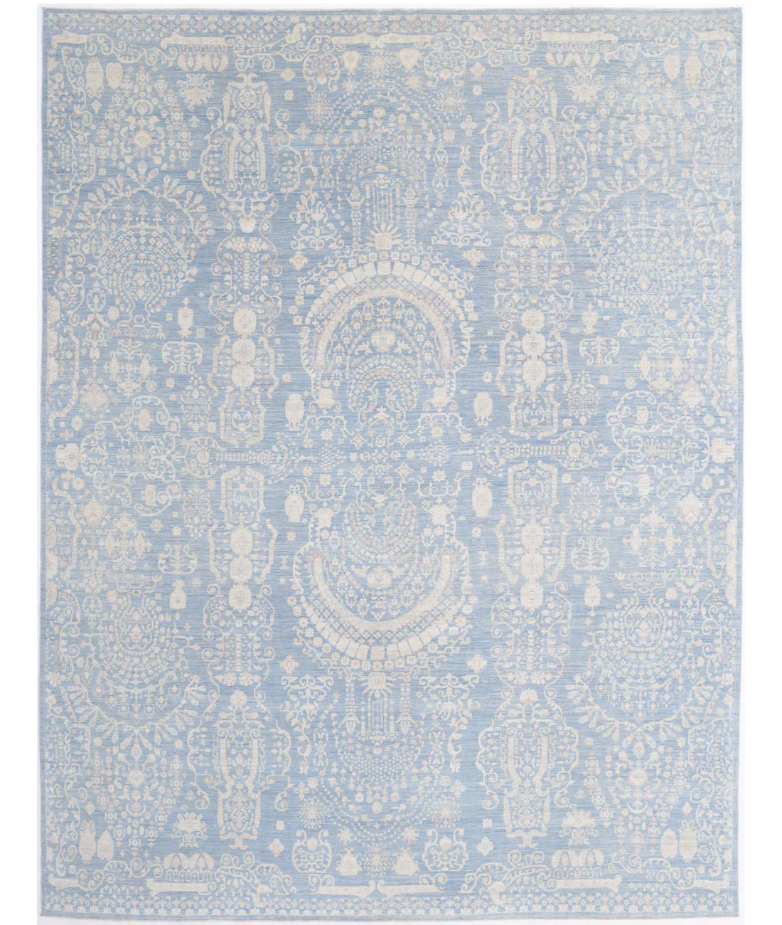 Ariana 10'0'' X 13'2'' Hand-Knotted Wool Rug 10'0'' x 13'2'' (300 X 395) / Teal / Teal