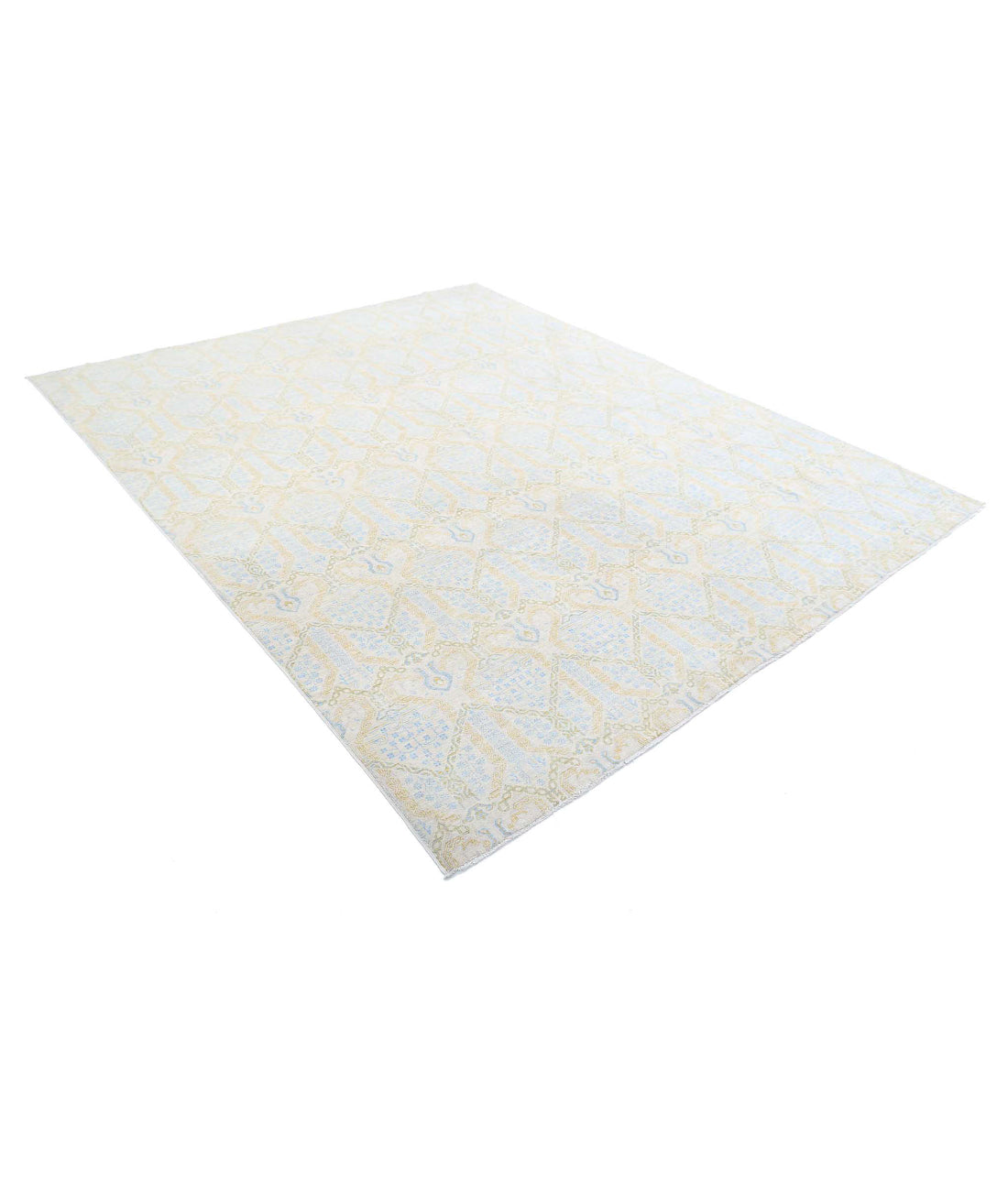Ariana 7'9'' X 9'4'' Hand-Knotted Wool Rug 7'9'' x 9'4'' (233 X 280) / Ivory / Gold
