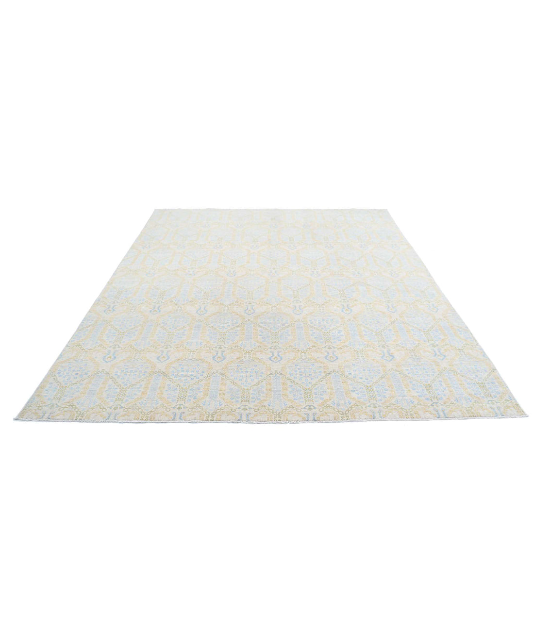Ariana 7'9'' X 9'4'' Hand-Knotted Wool Rug 7'9'' x 9'4'' (233 X 280) / Ivory / Gold
