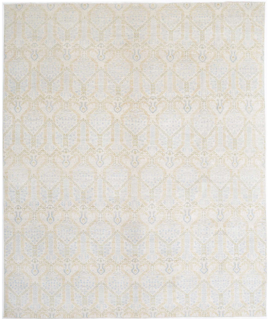 Ariana 7'9'' X 9'4'' Hand-Knotted Wool Rug 7'9'' x 9'4'' (233 X 280) / Ivory / Gold