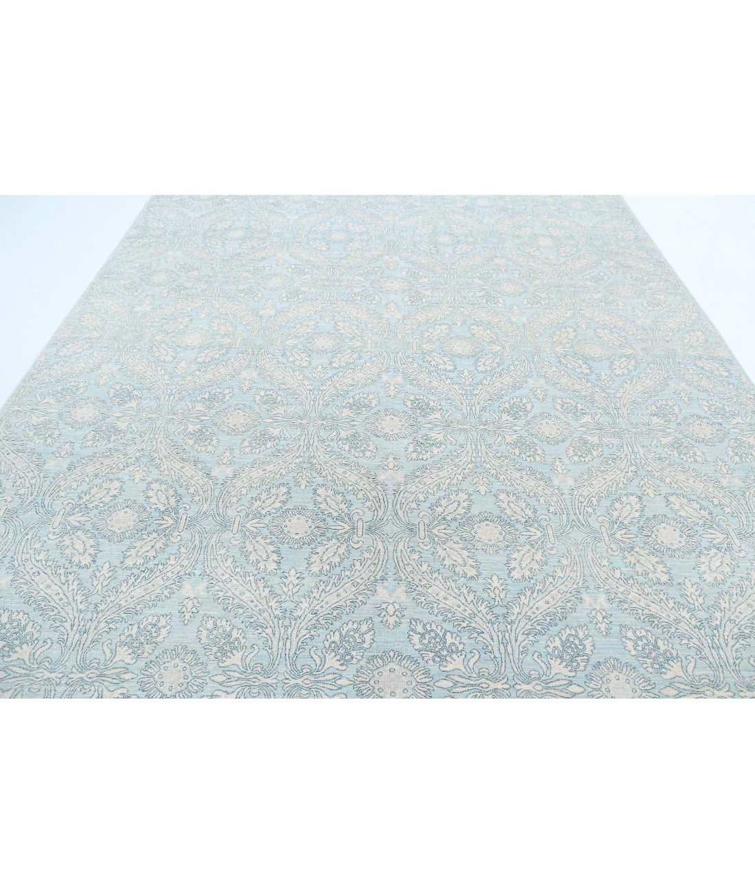 Ariana 8'10'' X 11'5'' Hand-Knotted Wool Rug 8'10'' x 11'5'' (265 X 343) / Teal / Teal