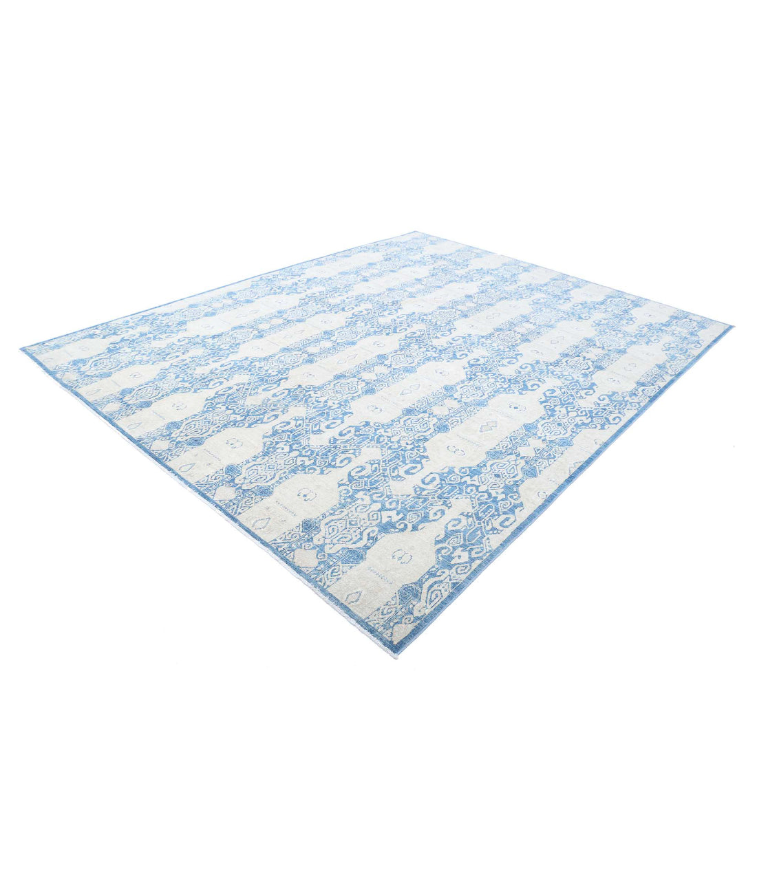 Artemix 8'9'' X 11'3'' Hand-Knotted Wool Rug 8'9'' x 11'3'' (263 X 338) / Blue / Ivory