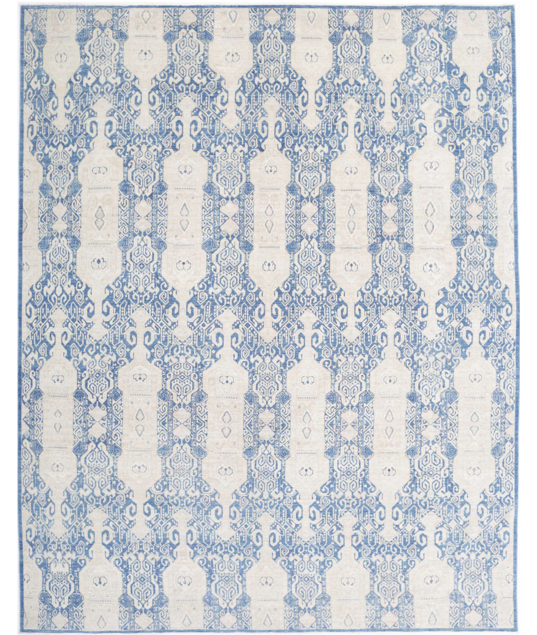 Artemix 8'9'' X 11'3'' Hand-Knotted Wool Rug 8'9'' x 11'3'' (263 X 338) / Blue / Ivory