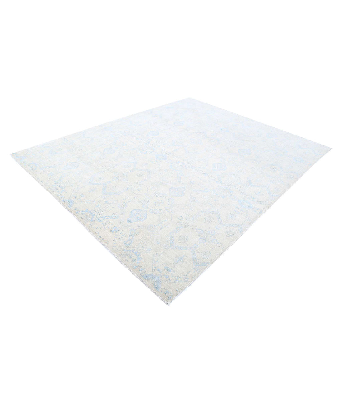 Artemix 8'0'' X 10'0'' Hand-Knotted Wool Rug 8'0'' x 10'0'' (240 X 300) / Ivory / Blue