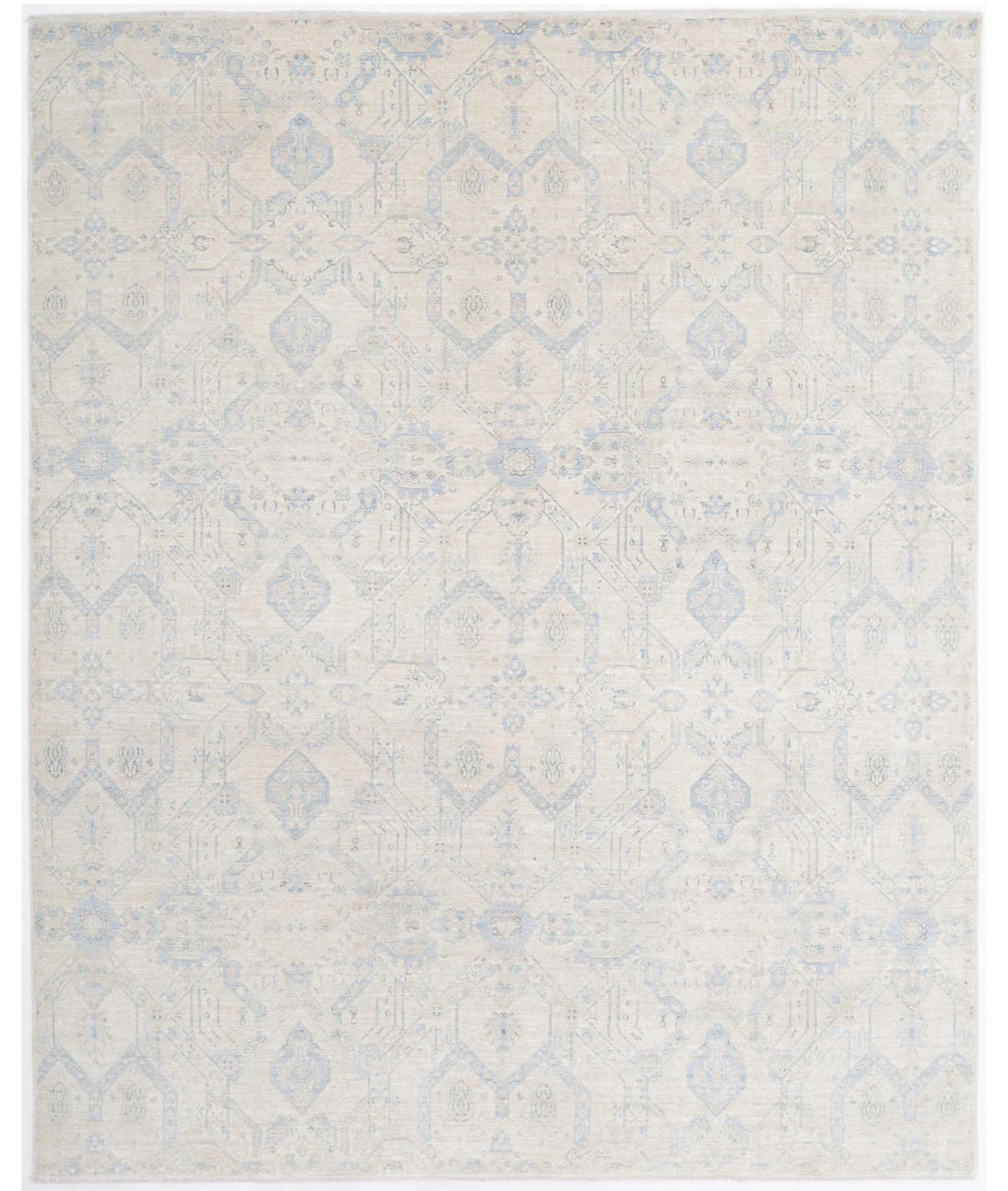 Artemix 8'0'' X 10'0'' Hand-Knotted Wool Rug 8'0'' x 10'0'' (240 X 300) / Ivory / Blue