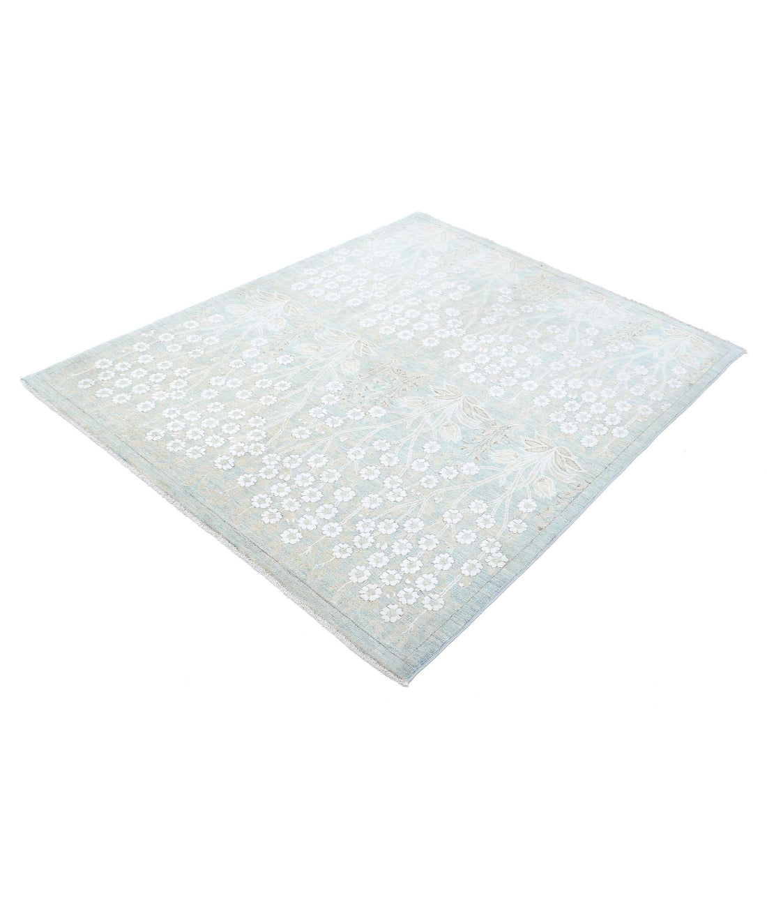 Ariana 4'10'' X 5'10'' Hand-Knotted Wool Rug 4'10'' x 5'10'' (145 X 175) / Green / N/A