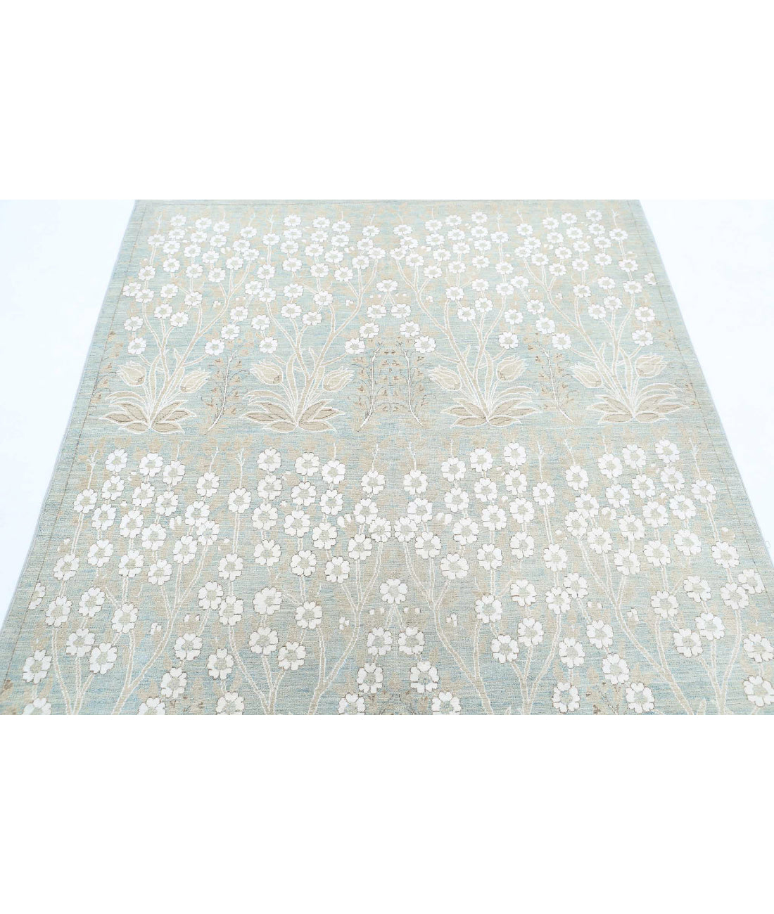 Ariana 4'10'' X 5'10'' Hand-Knotted Wool Rug 4'10'' x 5'10'' (145 X 175) / Green / N/A