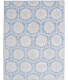 Artemix 9'2'' X 12'0'' Hand-Knotted Wool Rug 9'2'' x 12'0'' (275 X 360) / Blue / Ivory