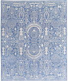 Ariana 8'0'' X 9'8'' Hand-Knotted Wool Rug 8'0'' x 9'8'' (240 X 290) / Blue / Ivory