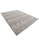 Artemix 8'11'' X 11'8'' Hand-Knotted Wool Rug 8'11'' x 11'8'' (268 X 350) / Grey / White