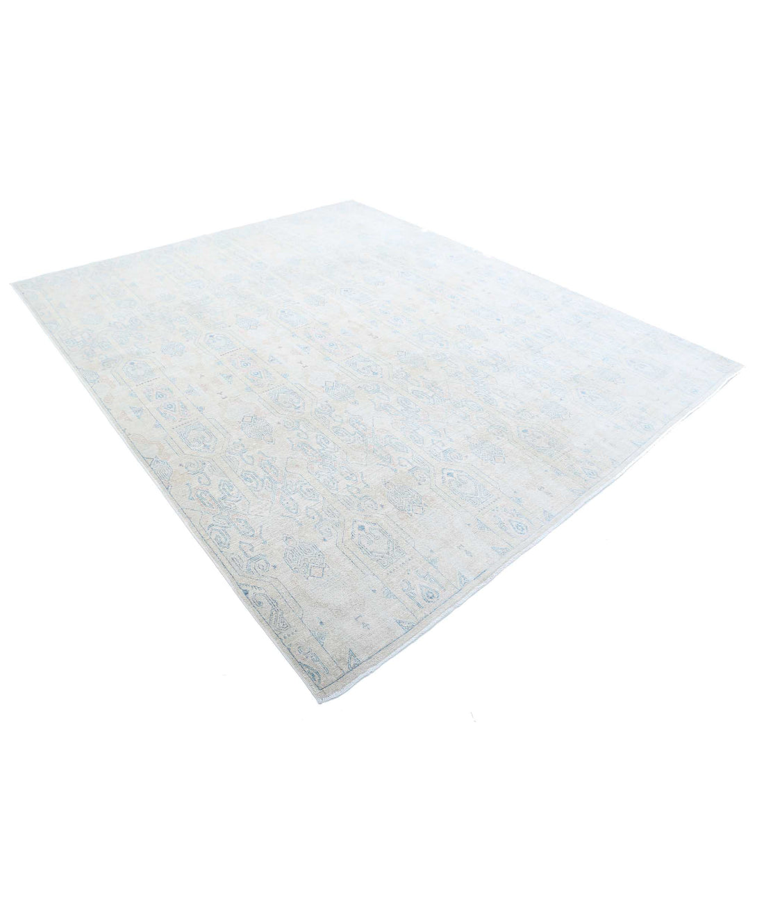 Artemix 8'0'' X 9'6'' Hand-Knotted Wool Rug 8'0'' x 9'6'' (240 X 285) / Ivory / Blue