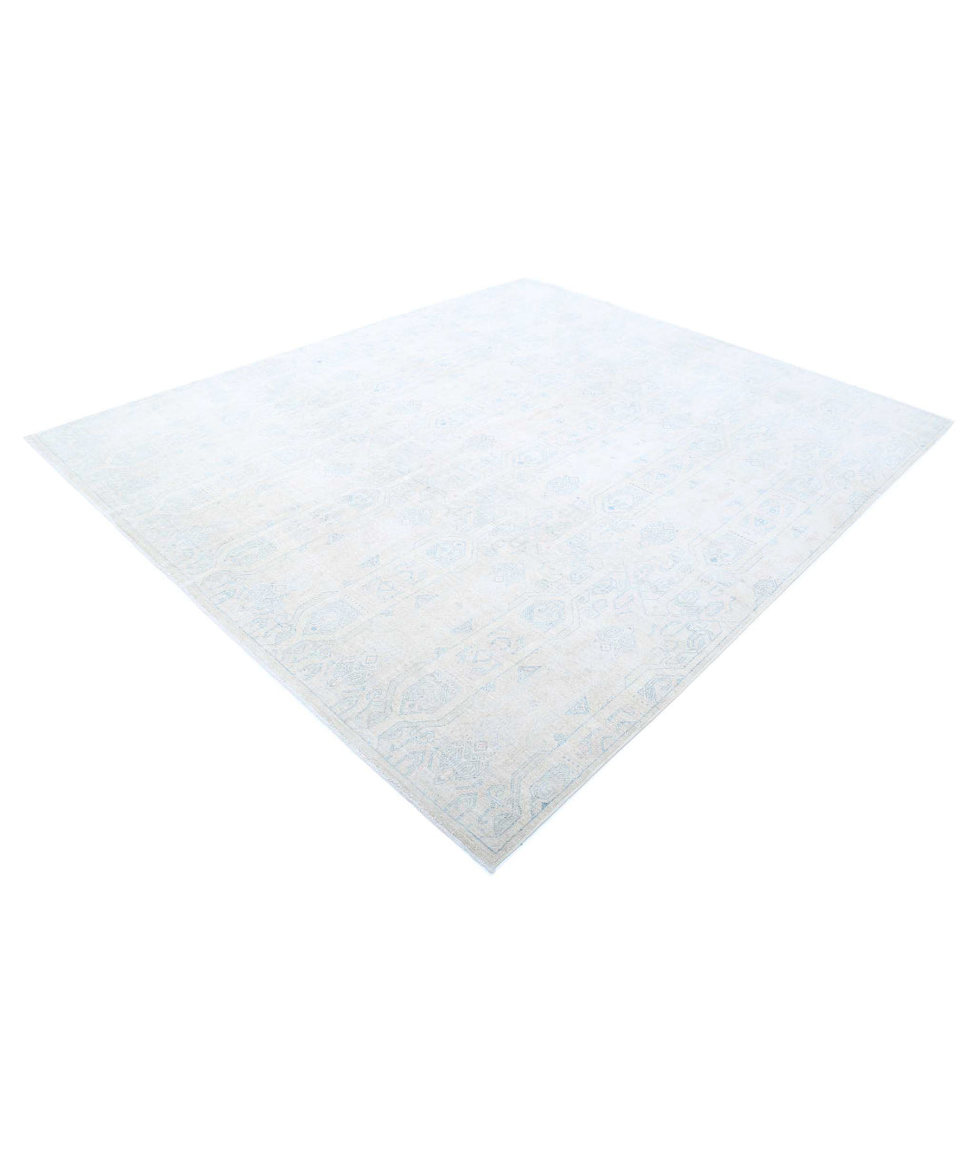 Artemix 8'0'' X 9'6'' Hand-Knotted Wool Rug 8'0'' x 9'6'' (240 X 285) / Ivory / Blue