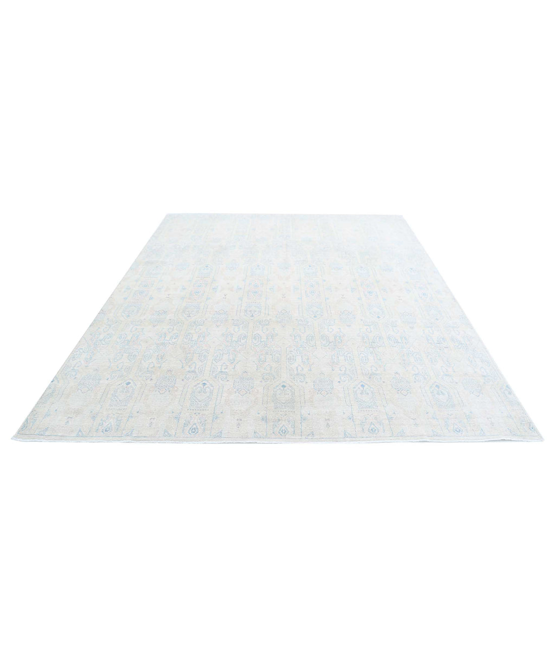 Artemix 8'0'' X 9'6'' Hand-Knotted Wool Rug 8'0'' x 9'6'' (240 X 285) / Ivory / Blue