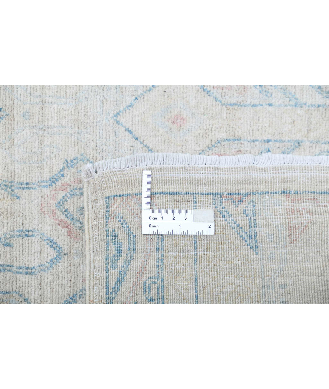 Artemix 8'0'' X 9'6'' Hand-Knotted Wool Rug 8'0'' x 9'6'' (240 X 285) / Ivory / Blue