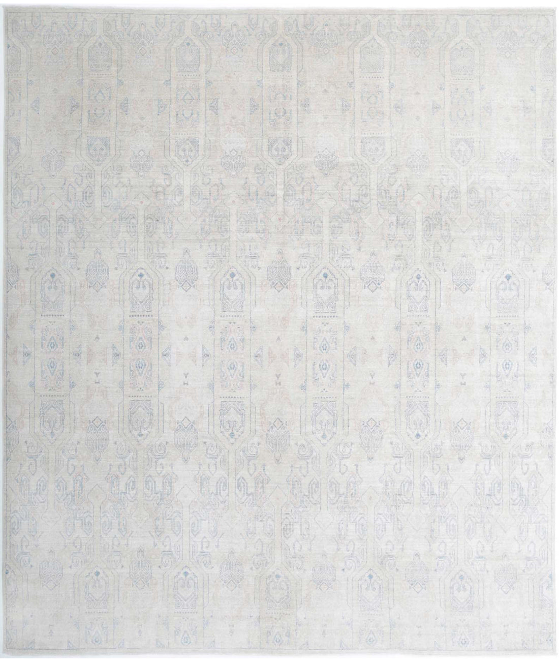 Artemix 8'0'' X 9'6'' Hand-Knotted Wool Rug 8'0'' x 9'6'' (240 X 285) / Ivory / Blue