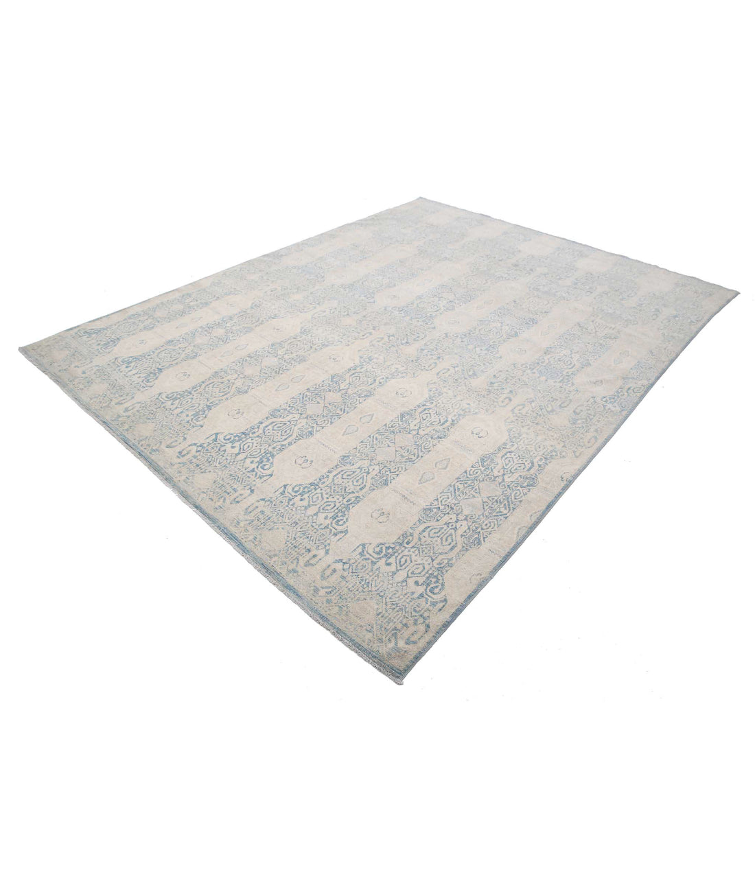 Artemix 7'11'' X 10'4'' Hand-Knotted Wool Rug 7'11'' x 10'4'' (238 X 310) / Blue / Ivory