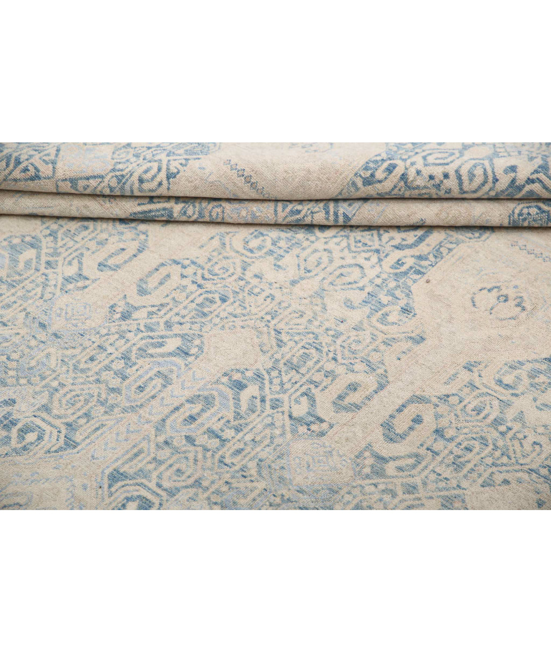 Artemix 7'11'' X 10'4'' Hand-Knotted Wool Rug 7'11'' x 10'4'' (238 X 310) / Blue / Ivory