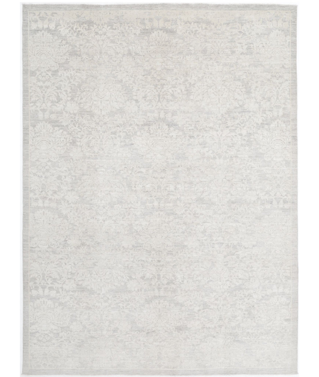 Artemix 8'7'' X 11'4'' Hand-Knotted Wool Rug 8'7'' x 11'4'' (258 X 340) / Grey / Ivory