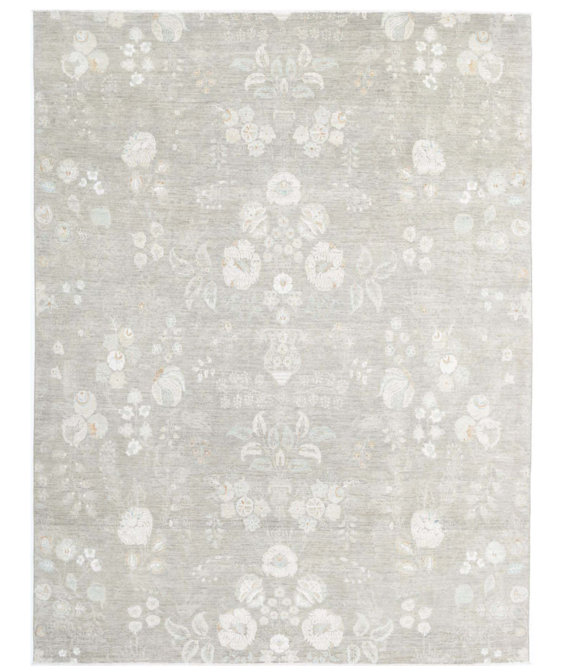 Artemix 7'7'' X 9'8'' Hand-Knotted Wool-Silk Rug 7'7'' x 9'8'' (228 X 290) / Brown / Ivory